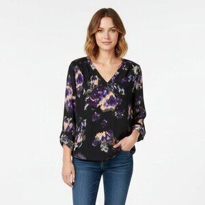 Joie Floral Blouse - Women’s XS, 100% Silk, Sheer & Elegant